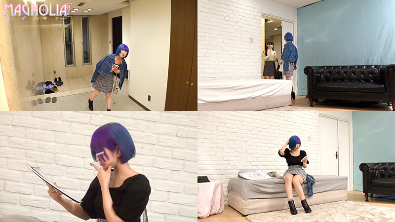 『女子大生の友情数珠つなぎ企画！友達を身代わりにして密室から脱出せよ！』舌ピアスがエロい青髪JDが挑戦☆突然のデカチン即ハメに困惑からのメロメロ連続絶頂…友達が到着するまで美尻を弾ませながらガン突き連続中出し♪【街角素人モニタリング♯りの♯21歳♯大学生】