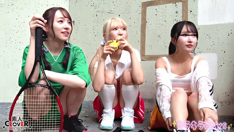 【流出映像】 大学女子テニスサークル女子4人組が先輩OB達と乱交Party【かの、ゆか、りな、なな】～りな＆なな編～