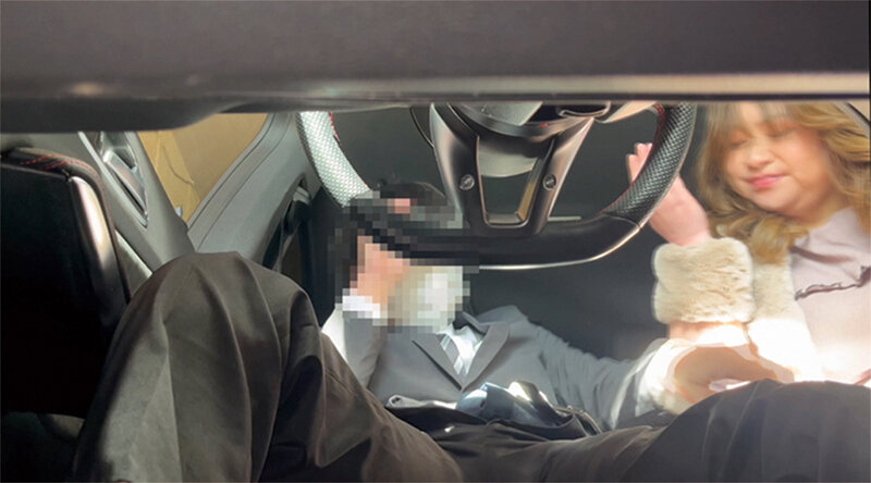 個人撮影車内@フェラチオ口内射精