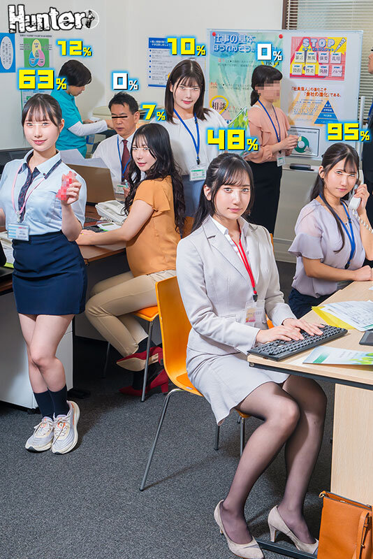 えっ！？80％？なにこの数字？ヤレる確率が可視化されてボクだけに見える世界！オフィス編2 なんだその頭の上に見えてる数字は！