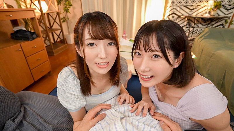 会社の飲み会で終電を逃した美人巨乳後輩OL2人が始発まで僕の家に泊まりに！酔った勢いで挑発されフル勃起した僕のチ○ポを見て、朝まで何回も中出しセックスさせられまくった！百瀬りこ・小花のん